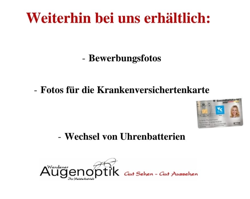 Hinweis Passbilderservice